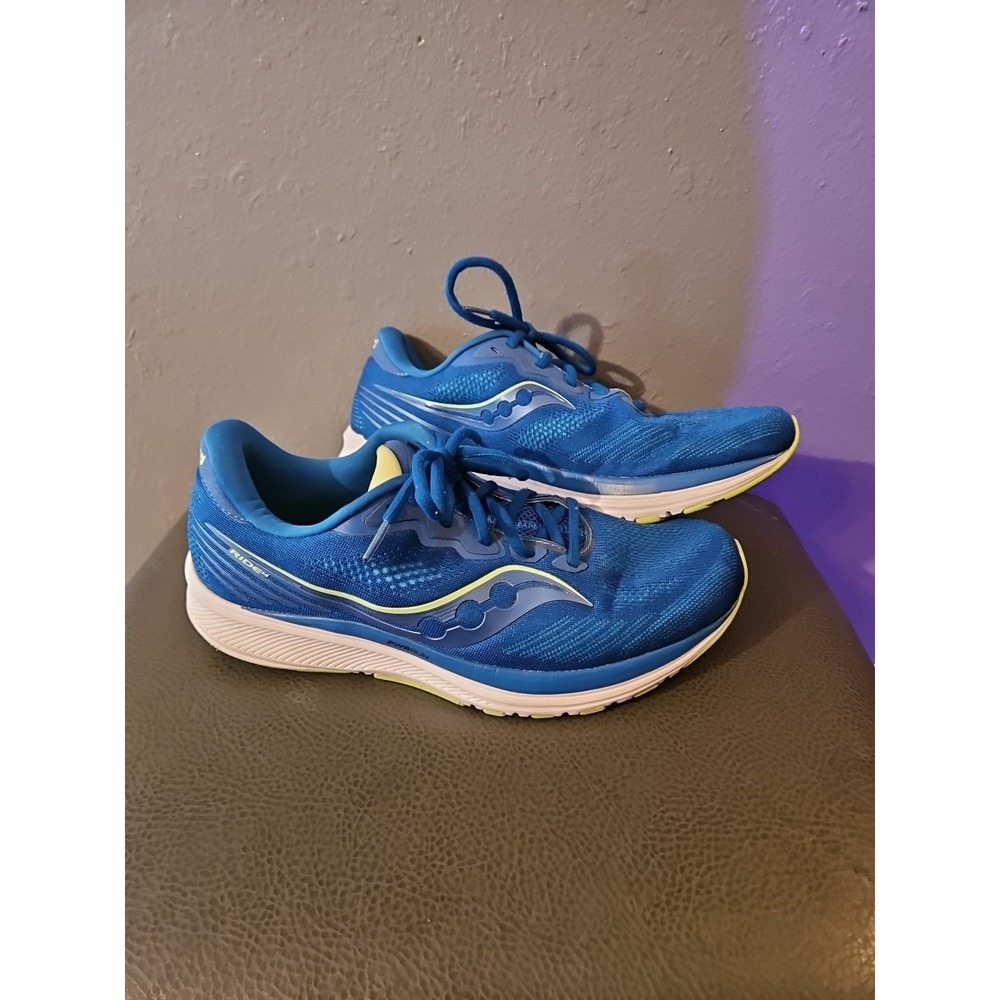 Saucony Ride 14 Running Shoe Womens Size 12 Blue‎ New minus Insoles(S89